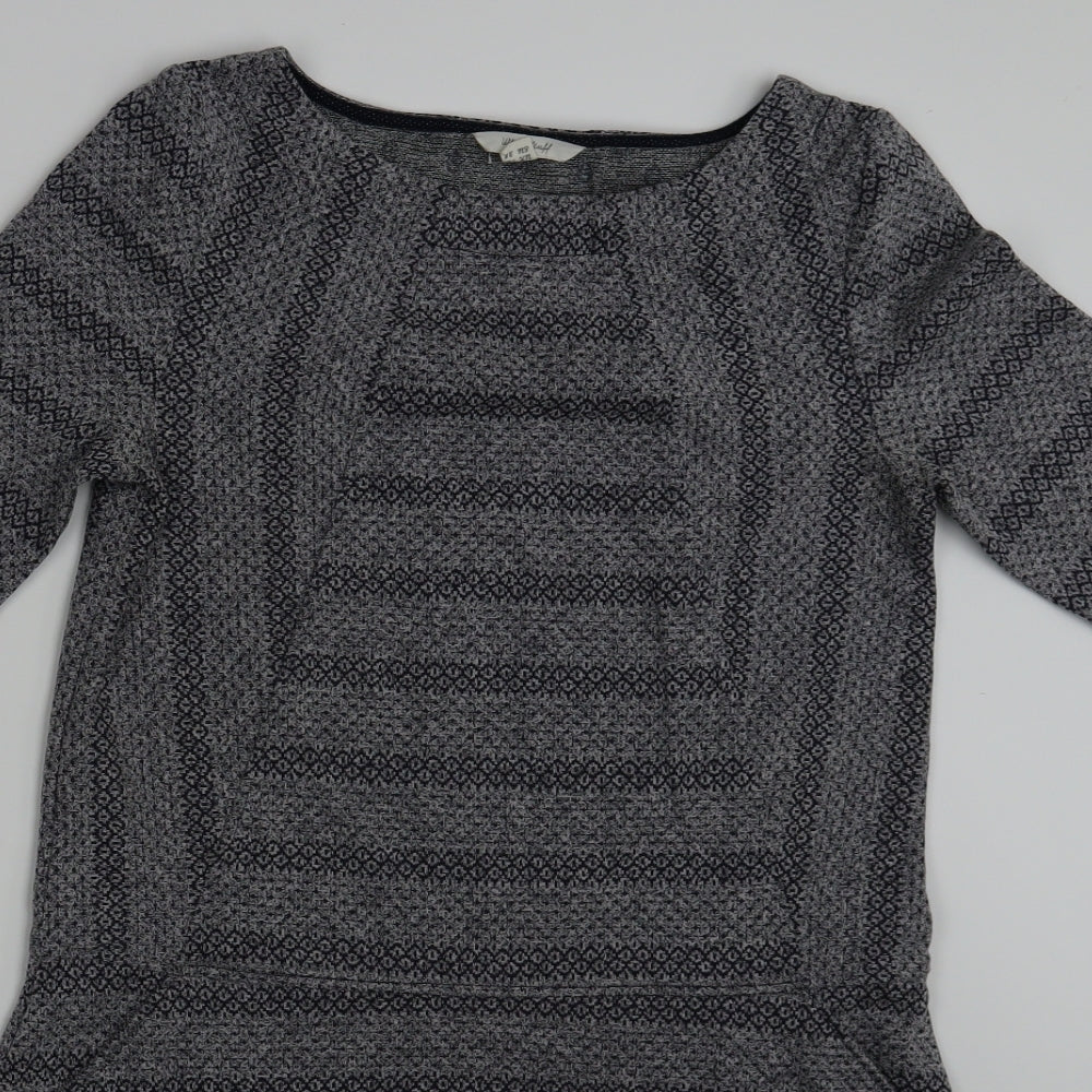Womens UK Size 10 H&M Grey Basic T-Shirt