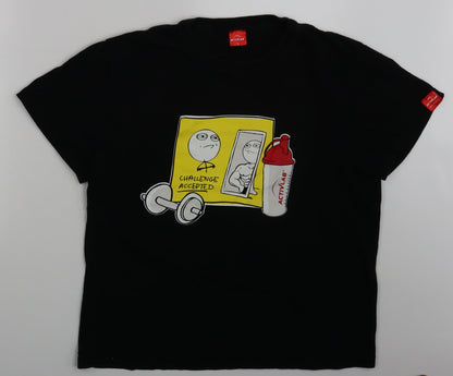 ActivLab Womens Black   Basic T-Shirt Size L  - Challenge Accepted
