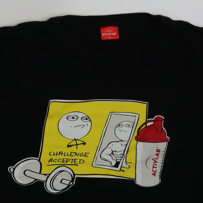 ActivLab Womens Black   Basic T-Shirt Size L  - Challenge Accepted