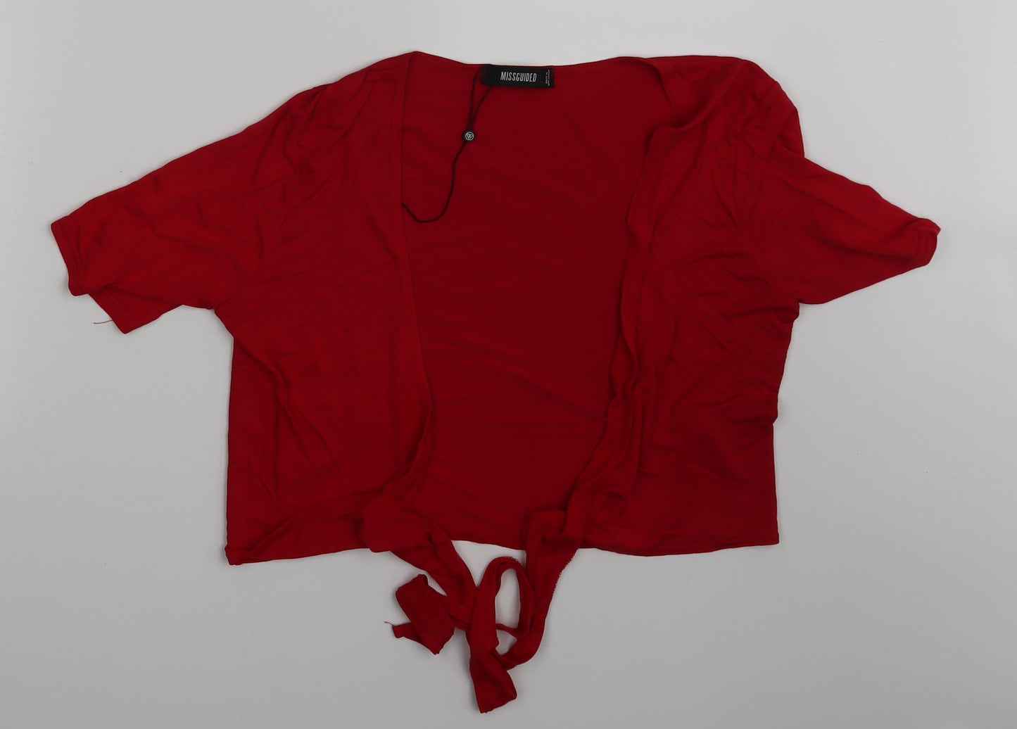 Womens UK Size 14 Missguided Red Basic Blouse