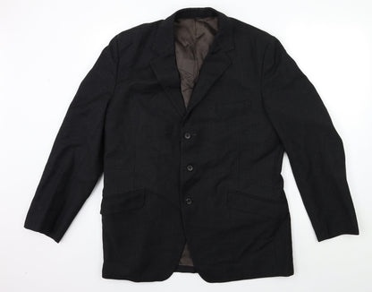 Mens UK Size 42 Preworn Regular Black Suit Jacket