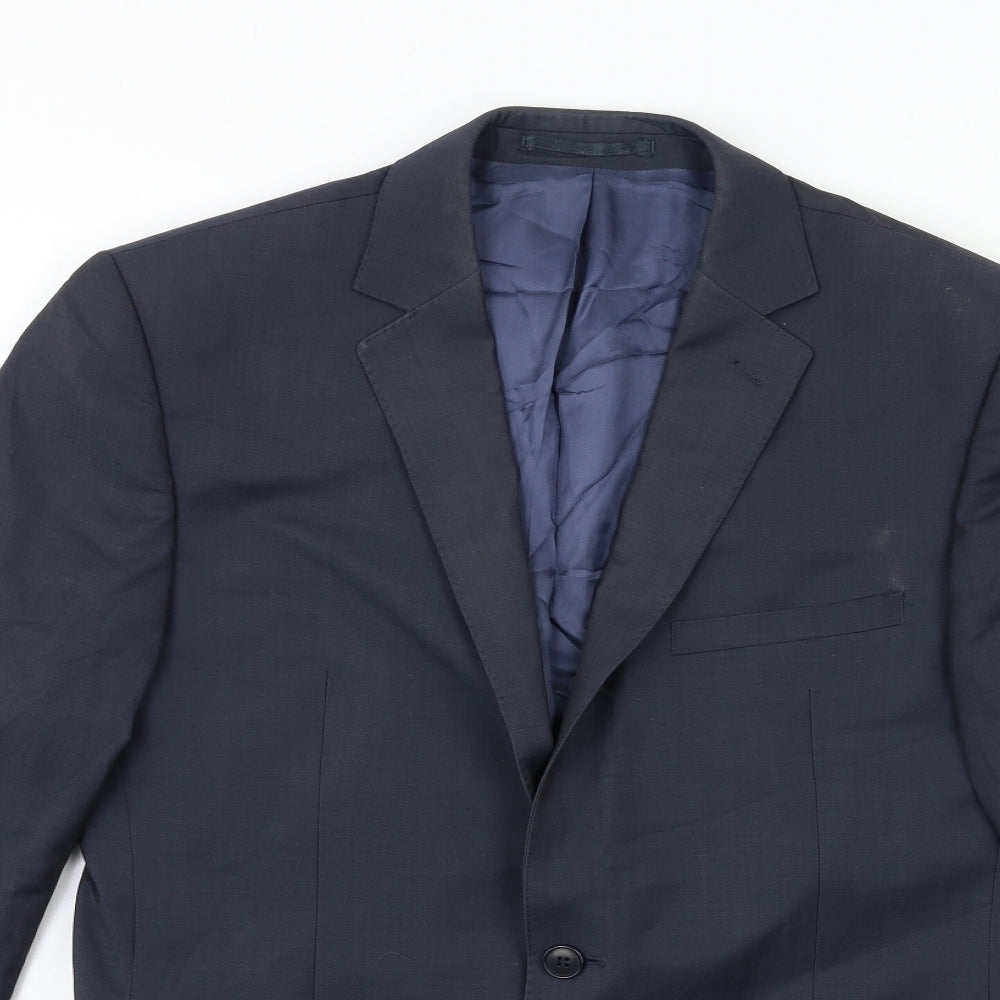 Mens UK Size 40 Preworn Regular Blue Suit Jacket