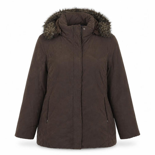 Womens UK Size 16 Casual Club Brown Overcoat