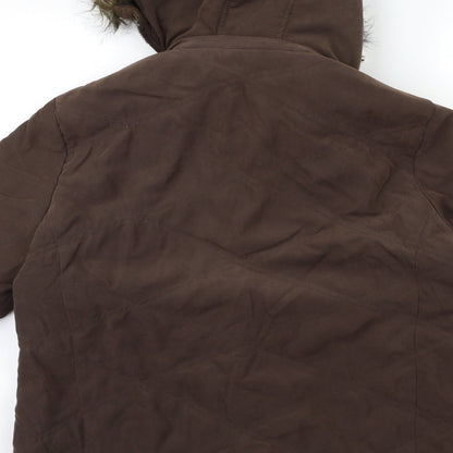 Casual Club Womens Brown   Overcoat Coat Size 16