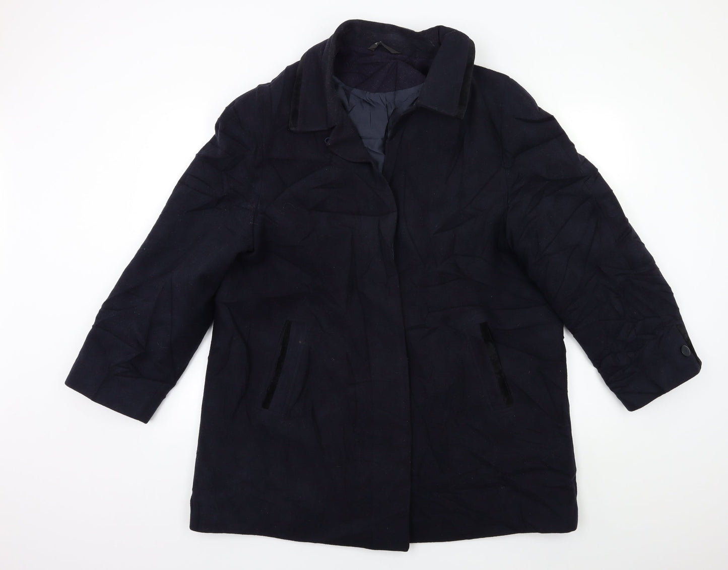 Womens UK Size 18 BHS Blue Overcoat