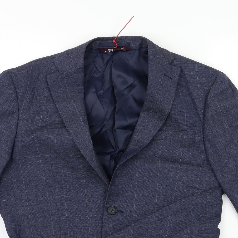 Mens UK Size 36 Marks and Spencer Regular Blue Suit Jacket