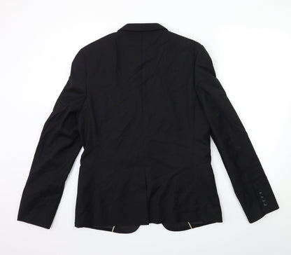 Mens UK Size 40 Topman Regular Black Suit Jacket