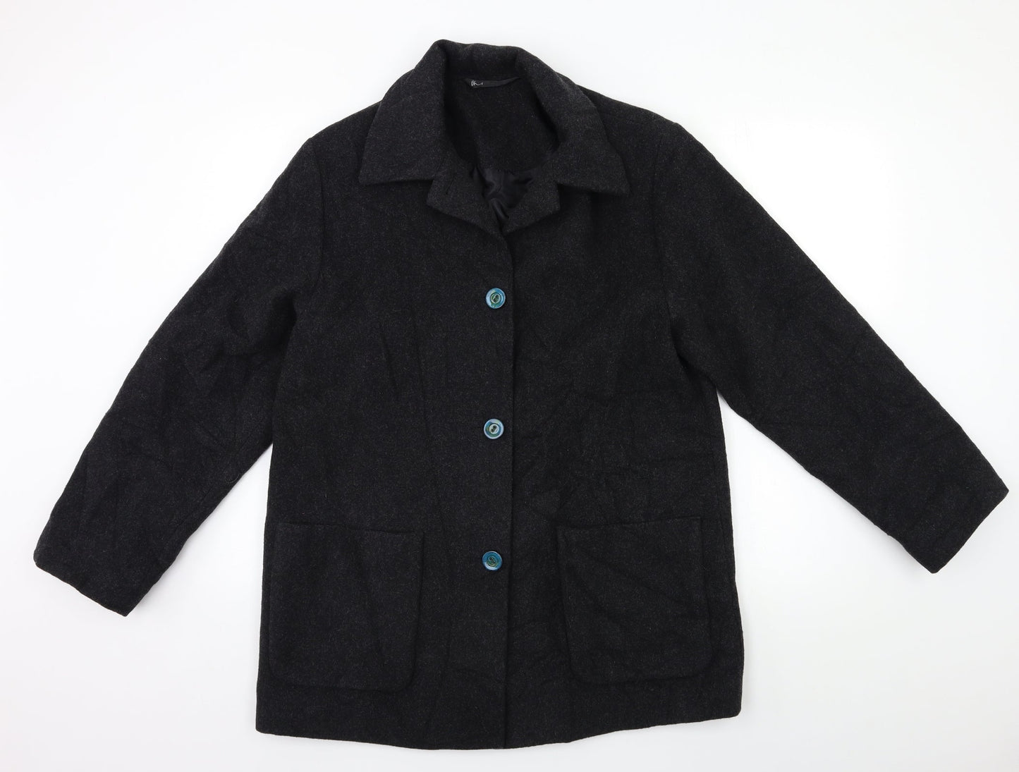 Womens UK Size 10 BHS Black Overcoat