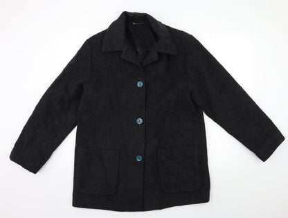 Womens UK Size 10 BHS Black Overcoat