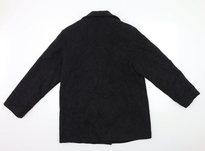 Womens UK Size 10 BHS Black Overcoat