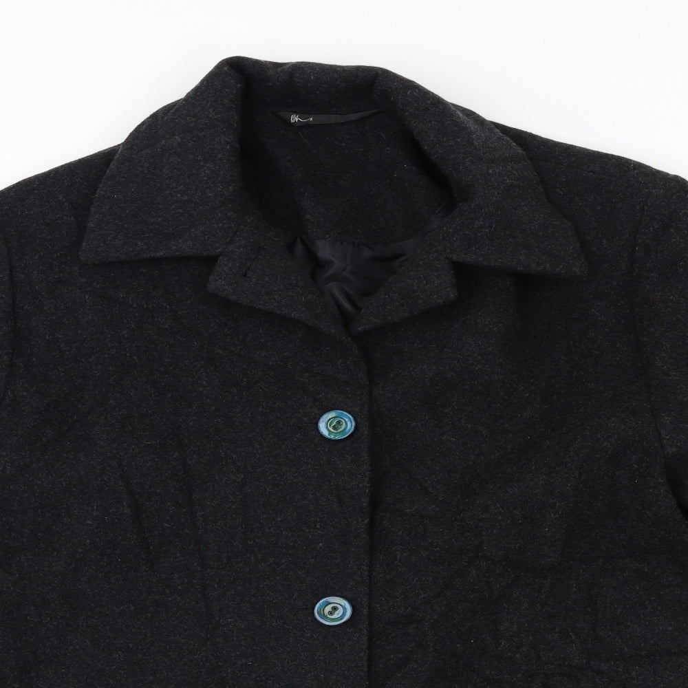 Womens UK Size 10 BHS Black Overcoat