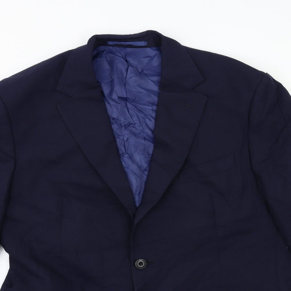 Mens UK Size 40 Marks and Spencer Regular Blue Suit Jacket