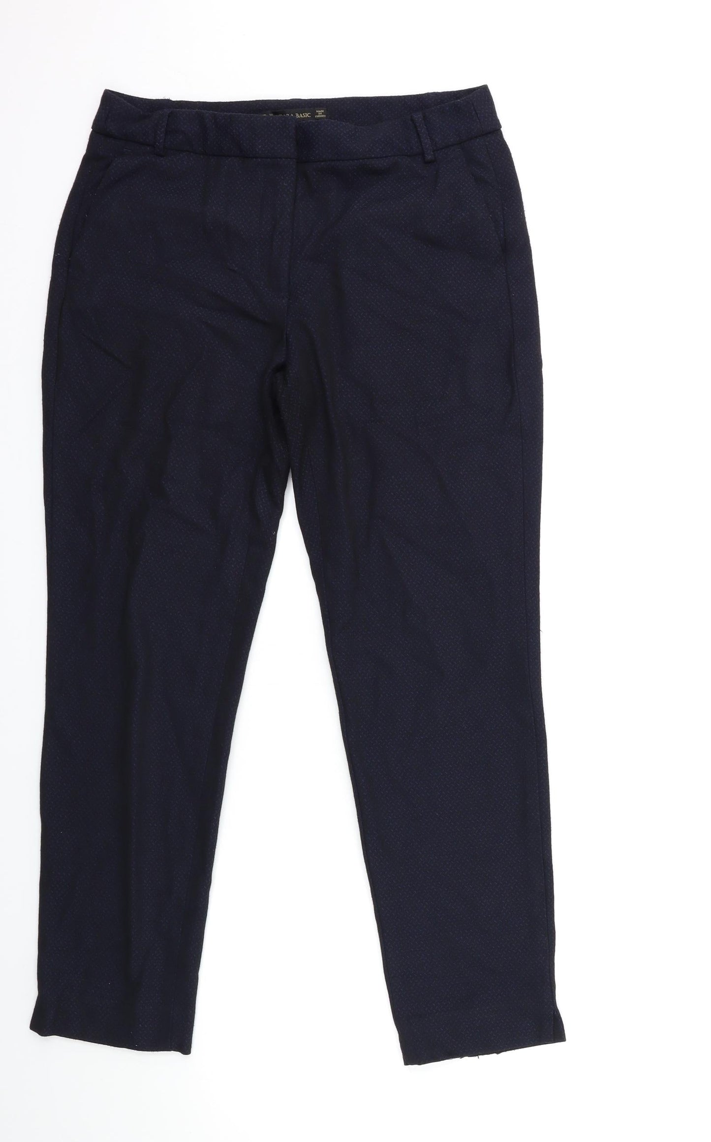 Womens UK Size 10 Zara Regular Fit  Blue Trousers