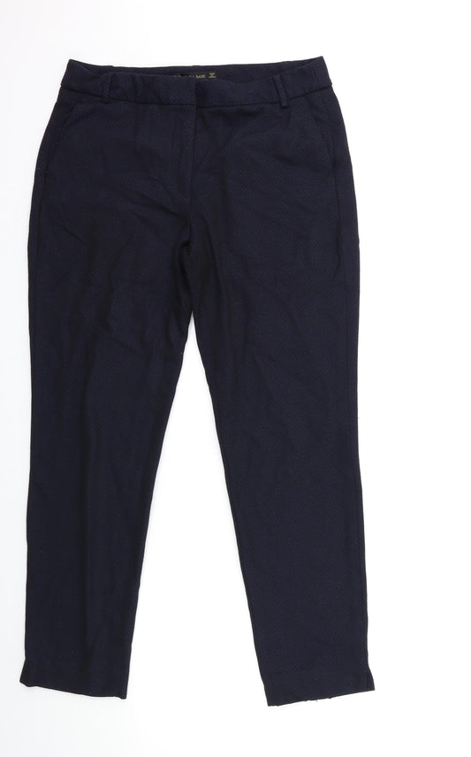 Womens UK Size 10 Zara Regular Fit  Blue Trousers