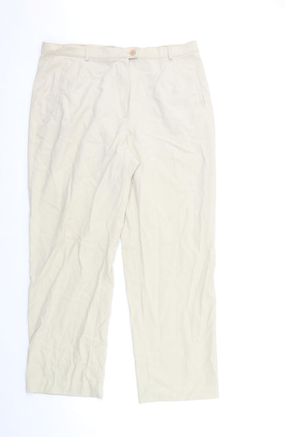 Womens UK Size 34 in SLIMMA Regular Fit  Beige Trousers