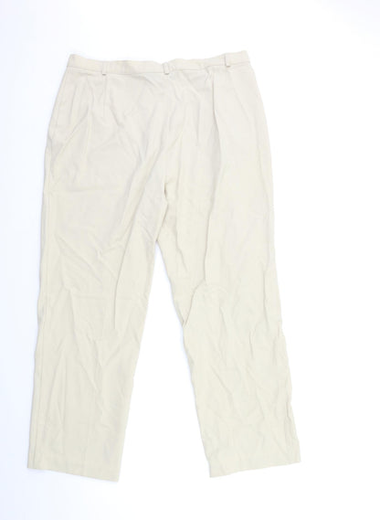 Womens UK Size 34 in SLIMMA Regular Fit  Beige Trousers
