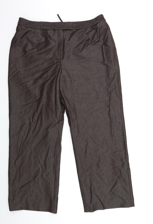 Studio Womens Brown   Trousers  Size 16 L34 in