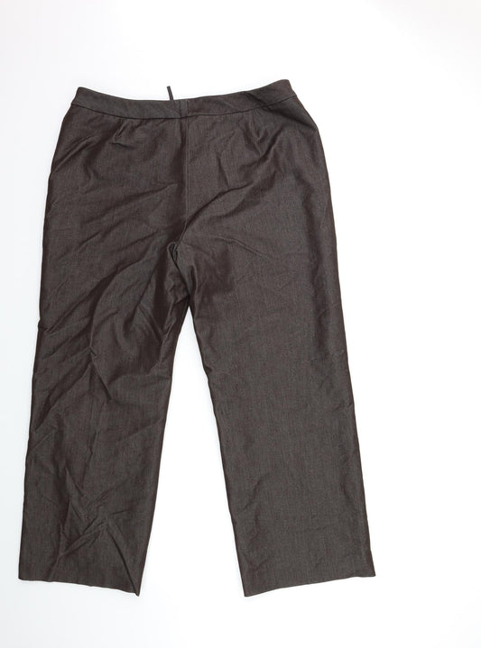 Studio Womens Brown   Trousers  Size 16 L34 in