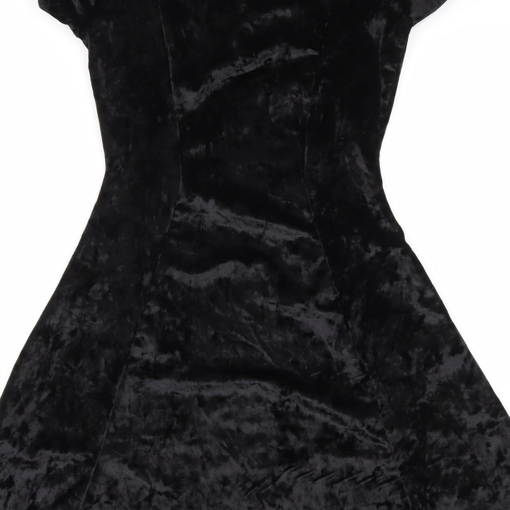 LOOK OF THE DAY Womens Black   Fit & Flare  Size 10