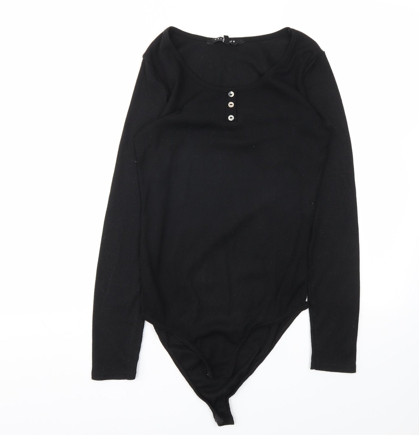 Peacocks Womens Black   Bodysuit One-Piece Size 8