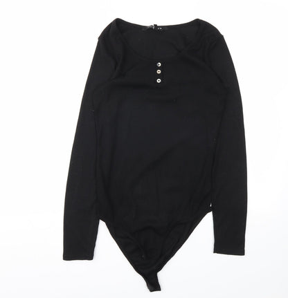 Peacocks Womens Black   Bodysuit One-Piece Size 8
