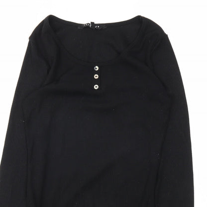 Peacocks Womens Black   Bodysuit One-Piece Size 8