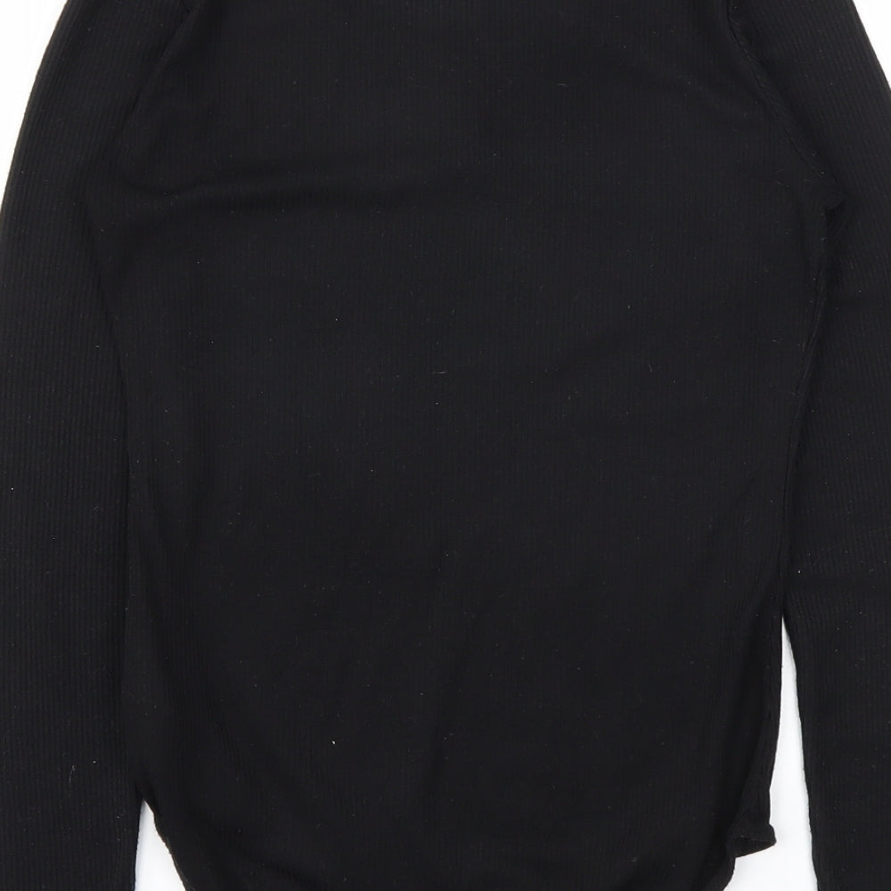 Peacocks Womens Black   Bodysuit One-Piece Size 8