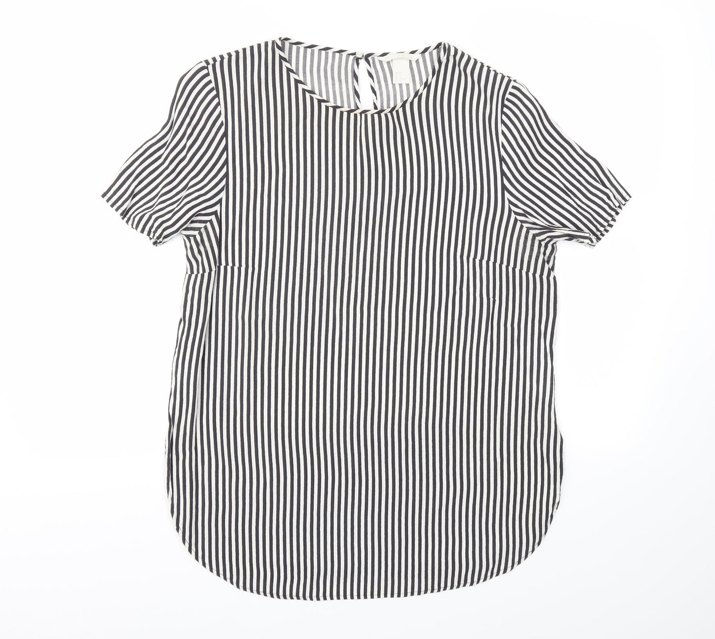 Womens UK Size 12 H&M Black Basic T-Shirt