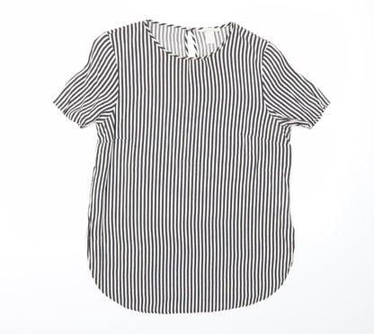 Womens UK Size 12 H&M Black Basic T-Shirt