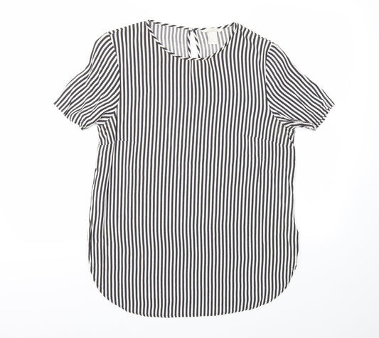 Womens UK Size 12 H&M Black Basic T-Shirt