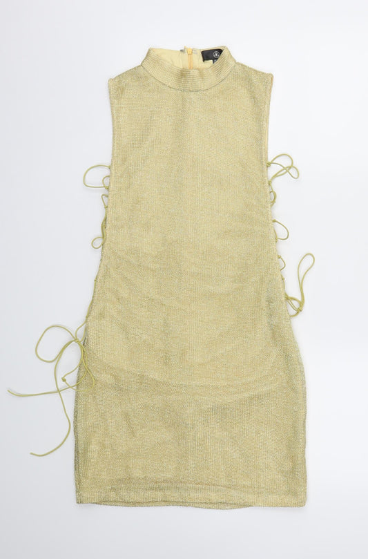 Missguided Womens Gold   A-Line  Size 10