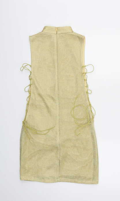 Missguided Womens Gold   A-Line  Size 10