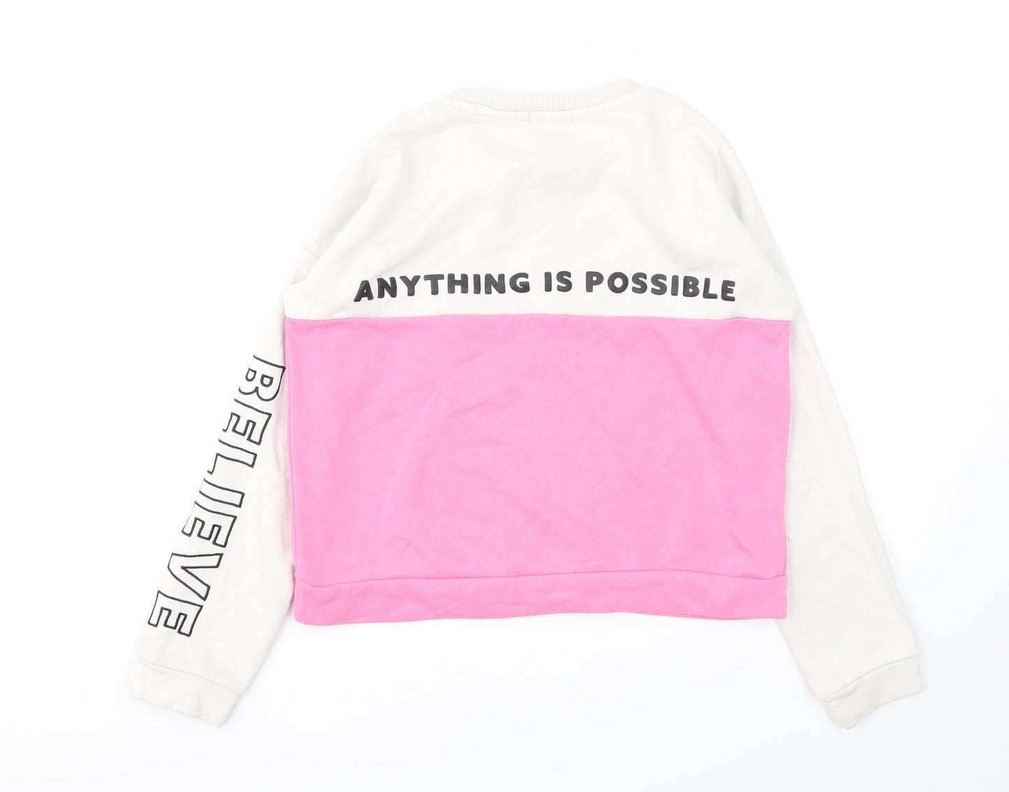 Primark Girls Pink   Pullover Sweatshirt Size 11-12 Years
