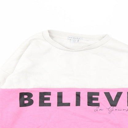 Primark Girls Pink   Pullover Sweatshirt Size 11-12 Years