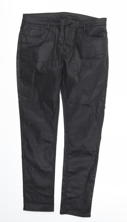 Womens UK Size 34 Preworn Regular Fit Skinny Black Jeans
