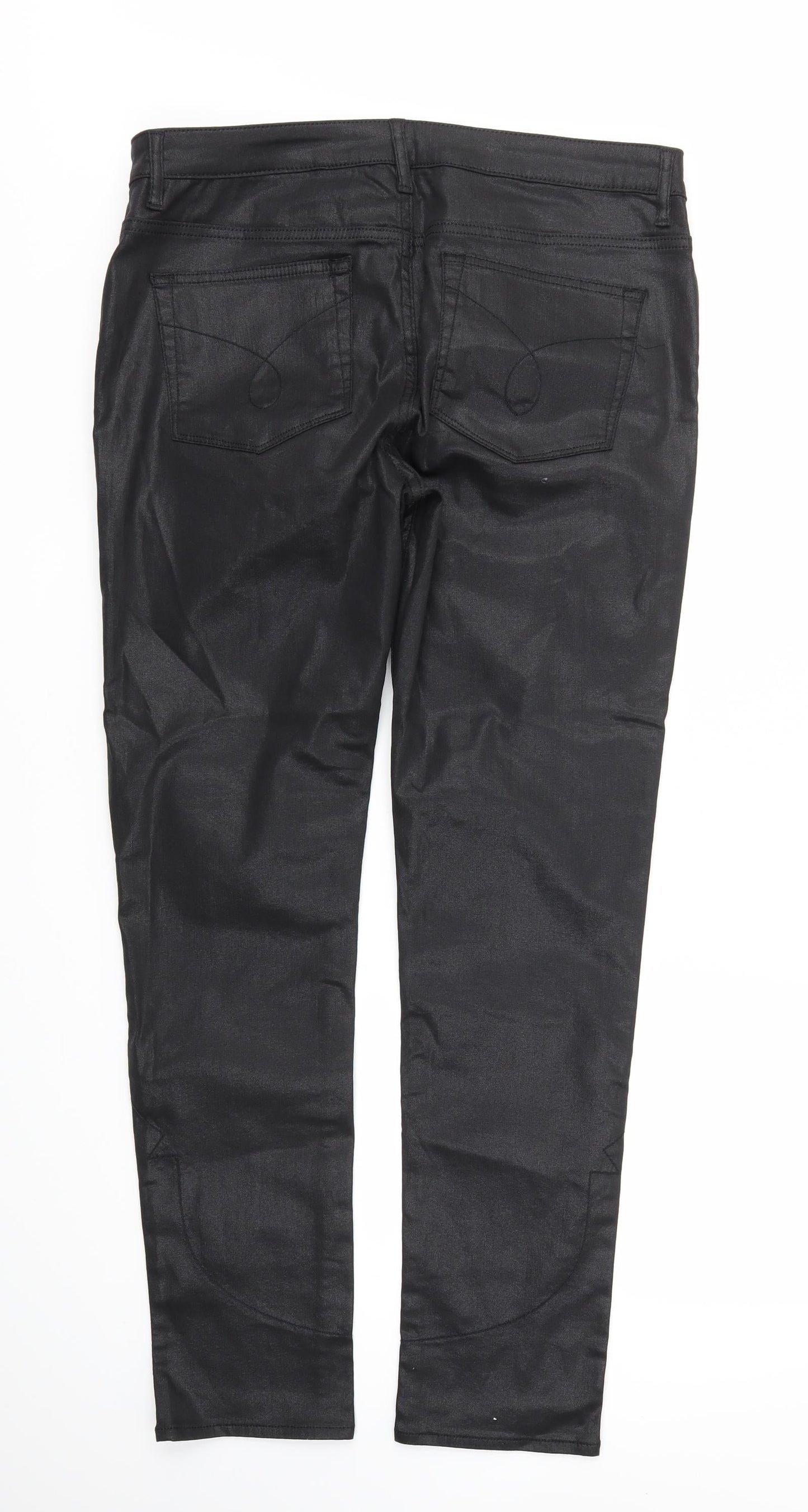 Womens UK Size 34 Preworn Regular Fit Skinny Black Jeans