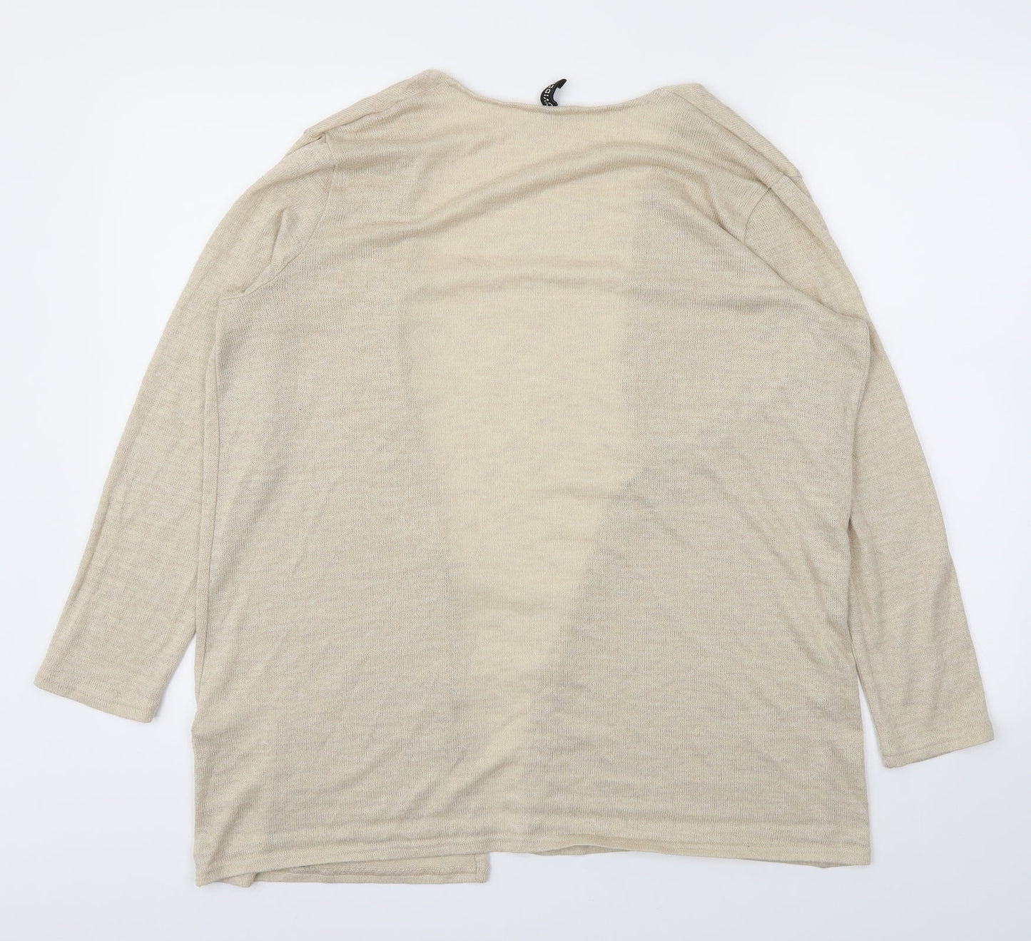 Womens UK Size L H&M Beige Cardigan Jumper