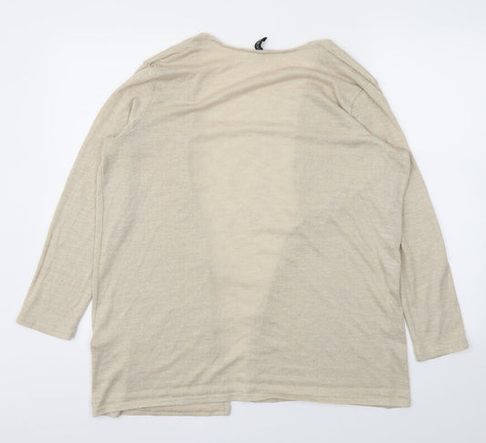 Womens UK Size L H&M Beige Cardigan Jumper