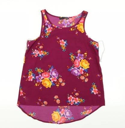 Primark Womens Purple Floral  Basic Blouse Size 8