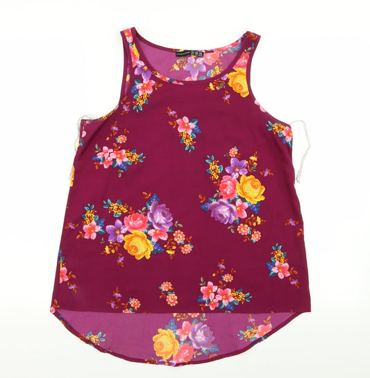 Primark Womens Purple Floral  Basic Blouse Size 8