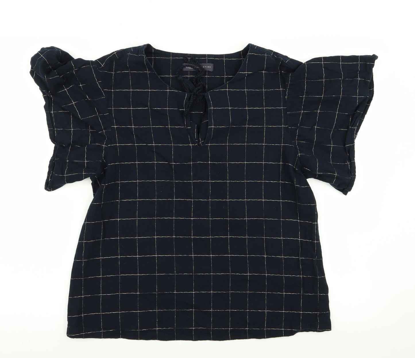 Womens UK Size 10 M&S Blue Basic T-Shirt
