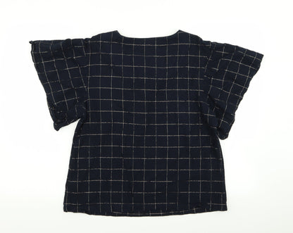 Womens UK Size 10 M&S Blue Basic T-Shirt