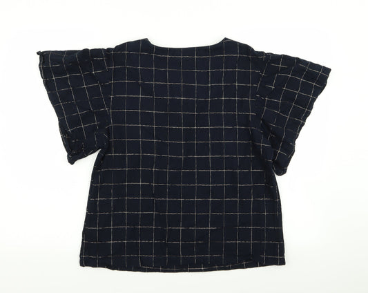 Womens UK Size 10 M&S Blue Basic T-Shirt