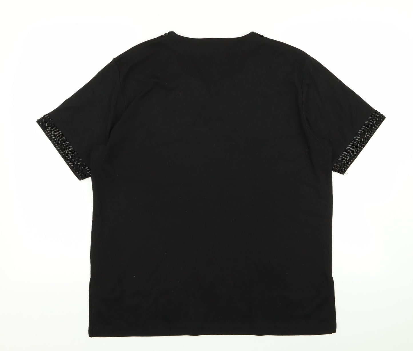 Roman Womens Black   Basic T-Shirt Size M