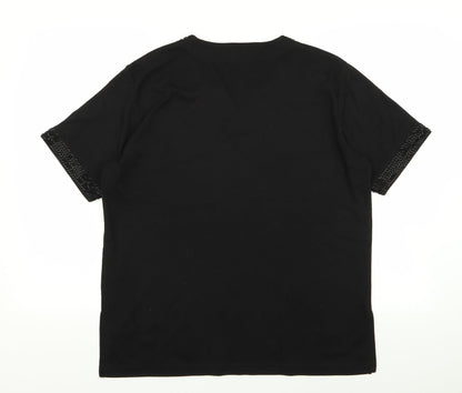 Roman Womens Black   Basic T-Shirt Size M