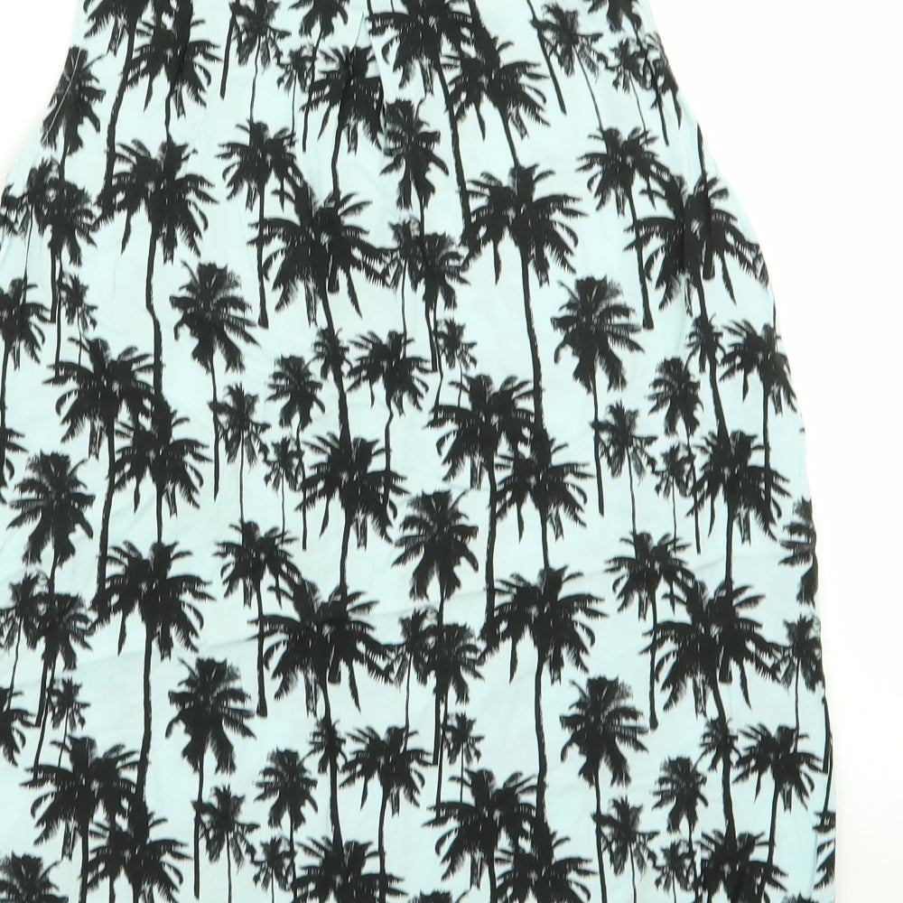 Divided by H&M Womens Blue Floral  Basic Blouse Size 8