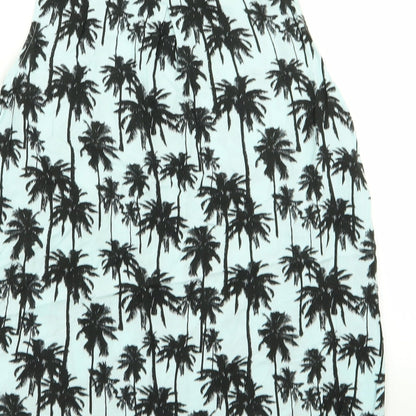 Divided by H&M Womens Blue Floral  Basic Blouse Size 8