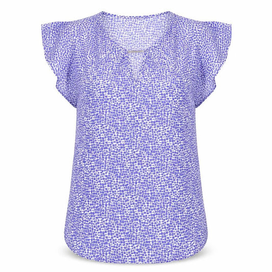 dunnes Womens Blue Geometric  Basic Blouse Size 8