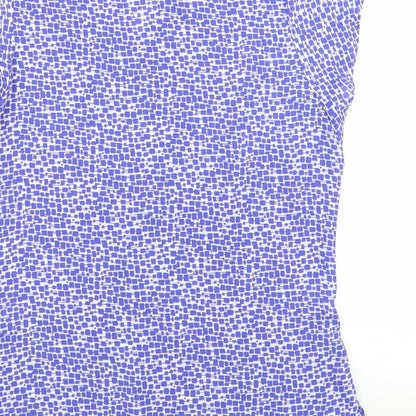 dunnes Womens Blue Geometric  Basic Blouse Size 8