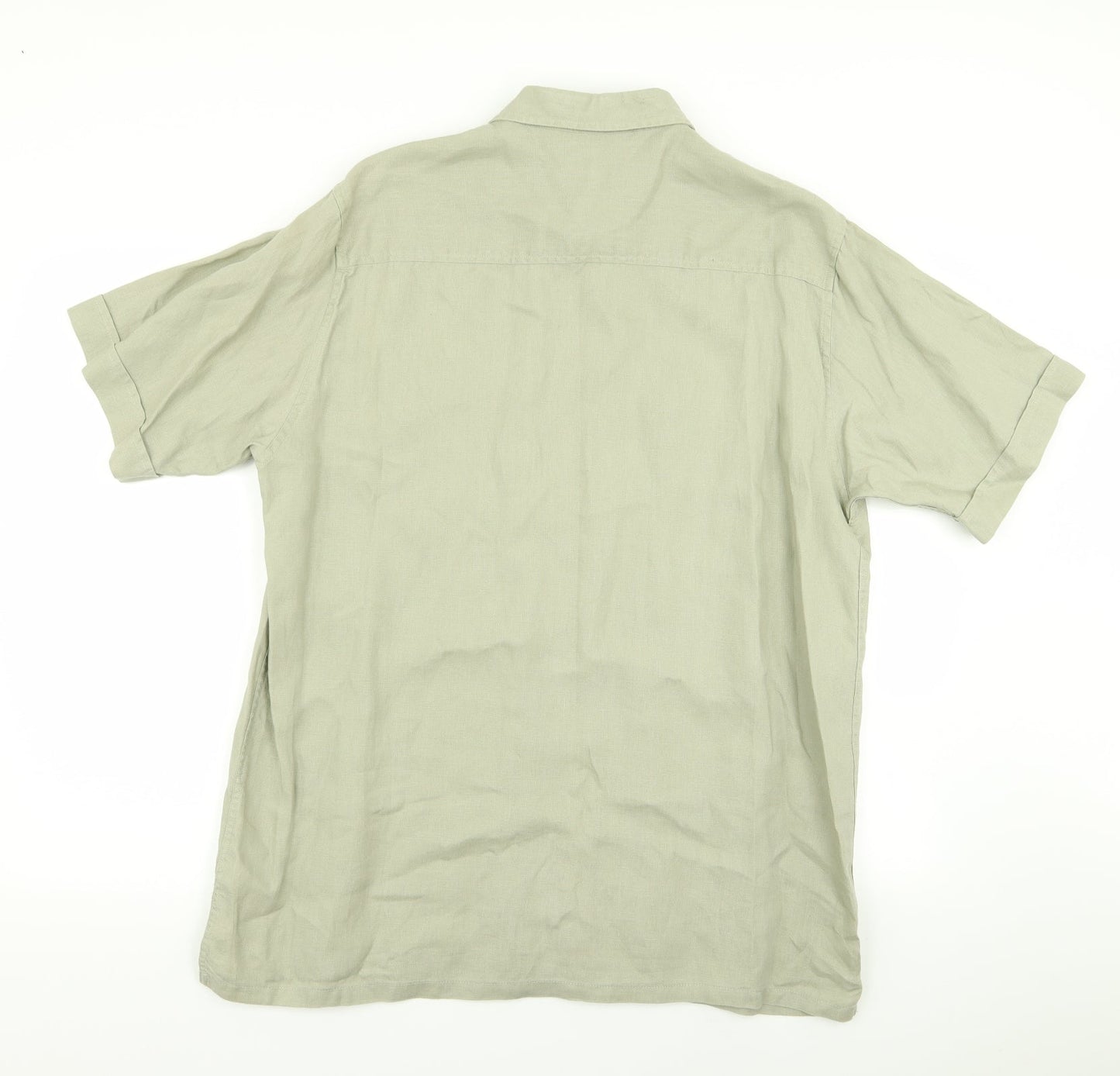 Asda George Mens Green    Button-Up Size L